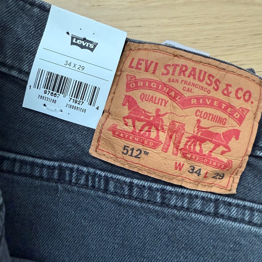 Levi's Men's 511 Dark Gray Skinny Jeans - Picture 6 of 8